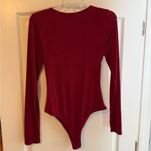 VICI Red Long Sleeve Bodysuit